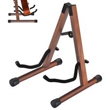 Wooden Guitar Stand, Adjustable Acoustic Guitar Stands, A-Frame Electric Guit...