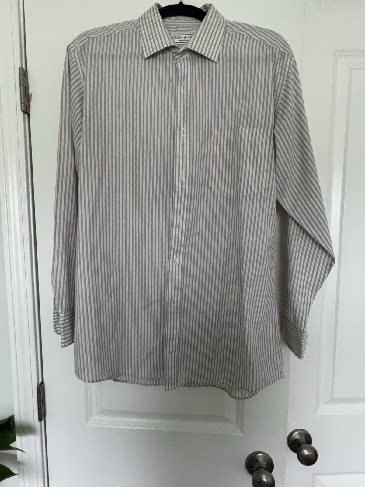 Camicia elegante uomo a righe Yves Saint Laurent taglia 16 32 33