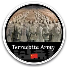 Magnet Me Up Terracotta Army Magnet Decal– 5" Round, Landmark Souvenir, USA Made