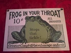 Ande Rooney Vintage Frog Porcelain Sign