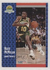 1991-92 Fleer Seattle Supersonics Team Sheet Singles Nate McMillan #361 x1r