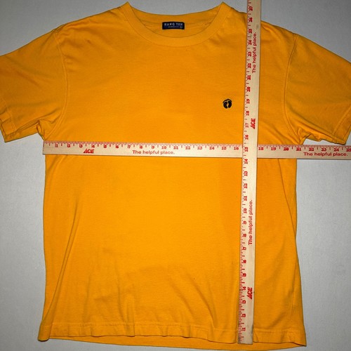 T-shirt Hang Ten XL gialla ricamata piedi logo surf skate casual 100% cotone - Foto 8 di 13