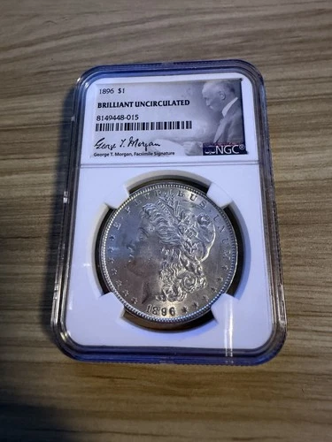 1896 US Morgan Silver Dollar $1 - NGC Brilliant Uncirculated