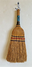Vintage OLD BROOM AND BASKET SHOP Whisk Broom Natural Fiber Wire Wrap