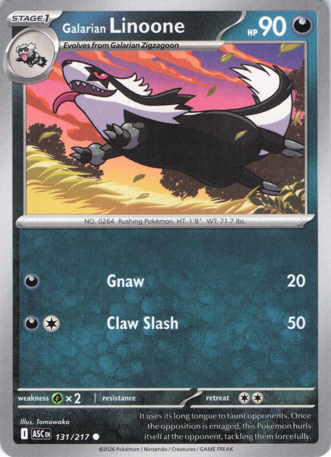ME: Ascended Heroes #131/217 Galarian Linoone