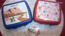 🌺 Tupperware Sandwichbox Brotdose Schule Büro 2 st. mit Motiv Neu/Ovp 🌺