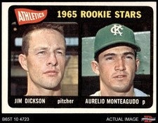 1965 Topps #286 Jim Dickson / Aurelio Monteagudo Athletics RCs RC 7 - NM