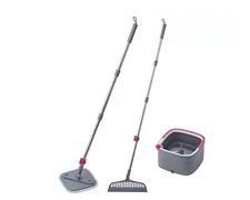 True & Tidy Mop & Bucket System with Silicone Floor Sweeper