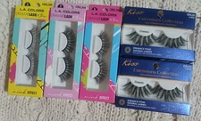 Lot of False Eyelashes by Kiss & L.A. Colors 5 pairs in all New in Package