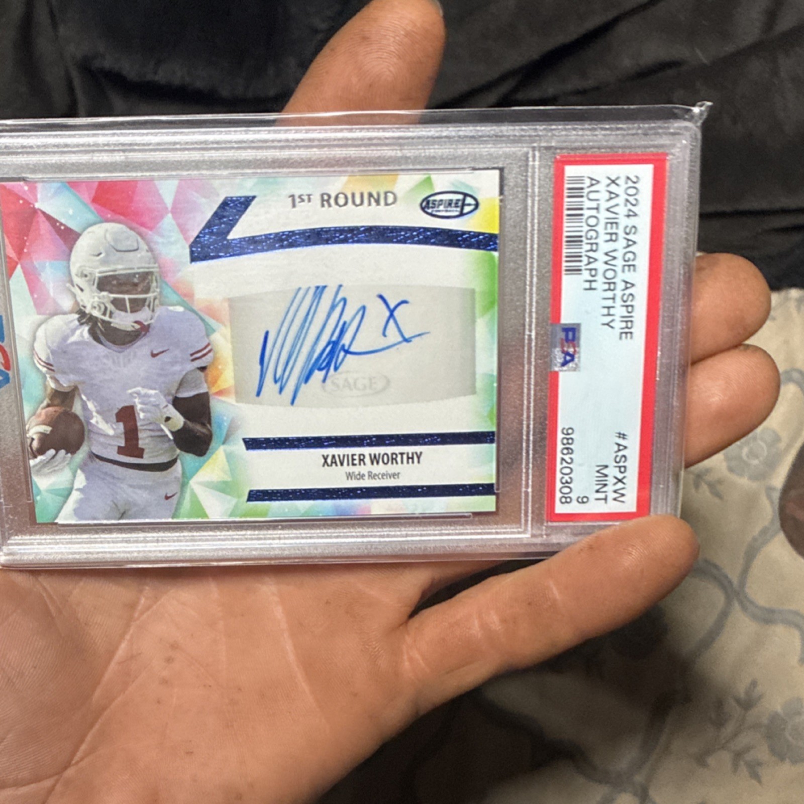 Xavier Worthy Sage Aspire Autographs #ASPXW Base