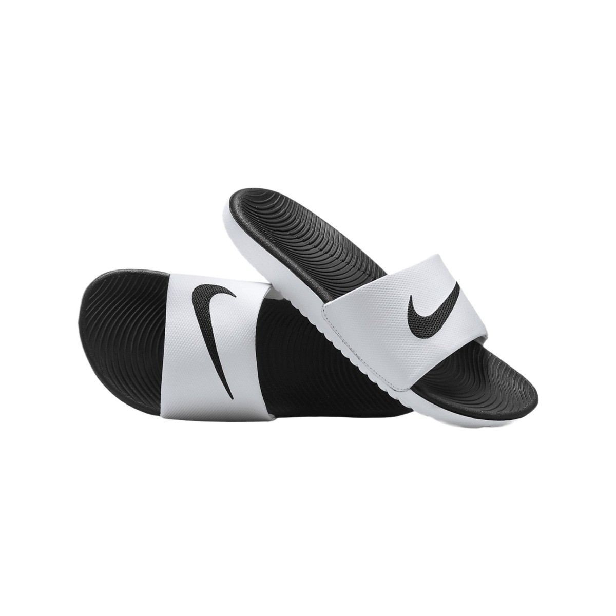 NIKE KAWA SLIDE (GS/PS) (WHITE/BLACK) | eBay