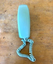 Bell System Western Electric Trimline Rotary Phone Light Blue Cord MCM Untested