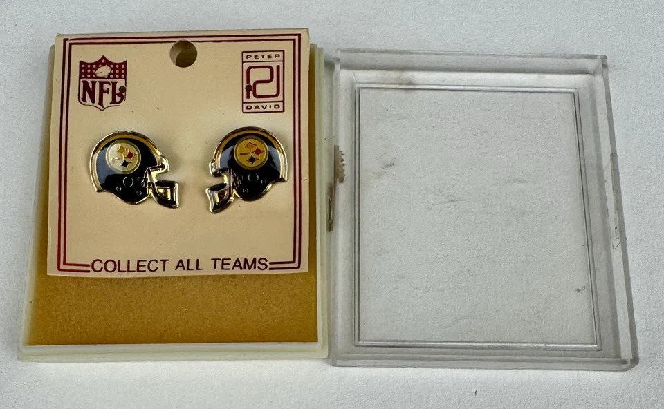 Pendientes Casco NFL Pitsberg Steelers De Colección. Licenciado por Peter David Foto 3 de 4