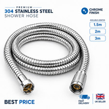Shower Hose 1.5M 2M 3M 304 Stainless Steel Chrome Flexible Bathroom Bath Pipe