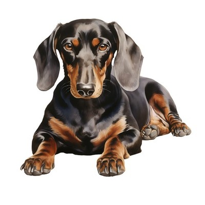 3x Sticker Dachshund Car Sticker 9x9cm Teckel Dachshund Dog Cute Set