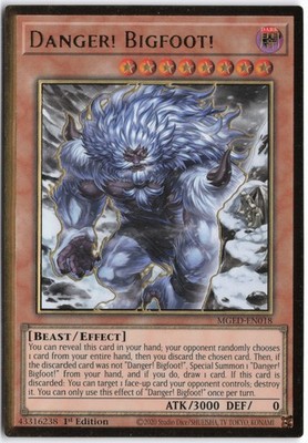 Yugioh - Danger! Bigfoot! (Alternate Art) MGED-EN018 1st Edition - Maximum Gold: