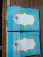 Anna Griffin Rare Cs522 20 Complete Cards Aqua Blue Cards Blank. Picture Box