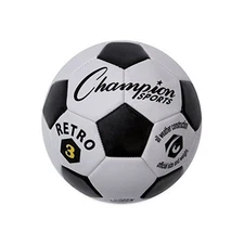  Retro Soccer Ball – Classic Black & White Design, Soft Size 3 Black/White