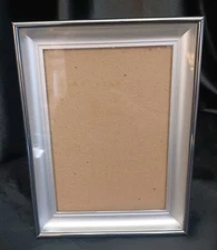 Vintage Silver Metal Shadow Box Picture / Photo Frame 5" X 7" MCM