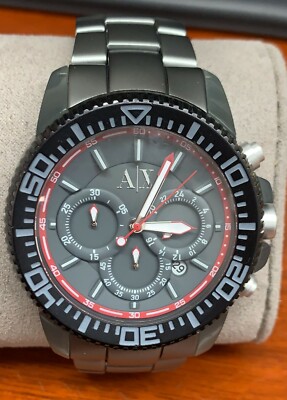 AX ARMANI EXCHANGE Chronograph Aluminium Grey Band Watch AX1208