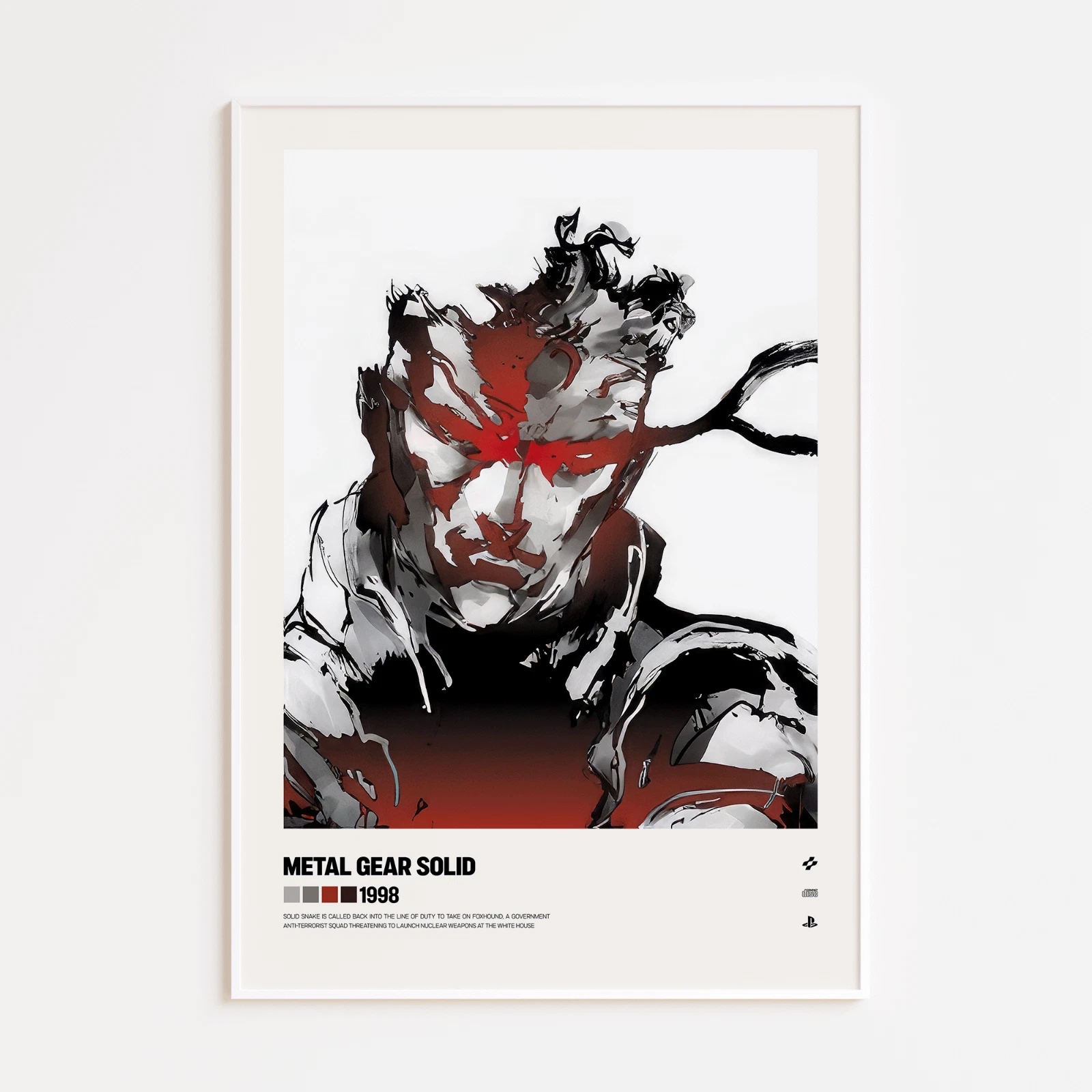 Metal Gear Solid 1998 Video Game Art Poster