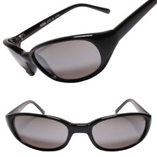 Old Fashioned Genuine Vintage Oval Lens Rectangle Black Mens Womens Sunglasses