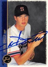Jason Grilli autographed Baseball Card (Shreveport) 1999 Just Minors Rookie #24