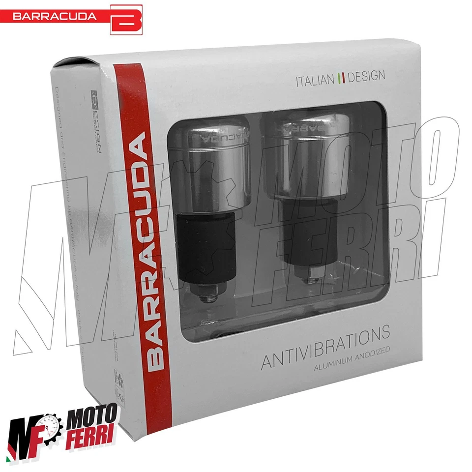 MF1363 Stabilizzatori Manubrio Barracuda Antivibranti Silver Universale Moto - Immagine 2 di 4