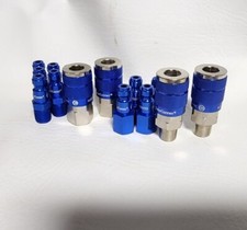 Colorconnex Coupler Plug Kit 14 Piece Automotive Type C 1/4 In. Npt Blue A7245