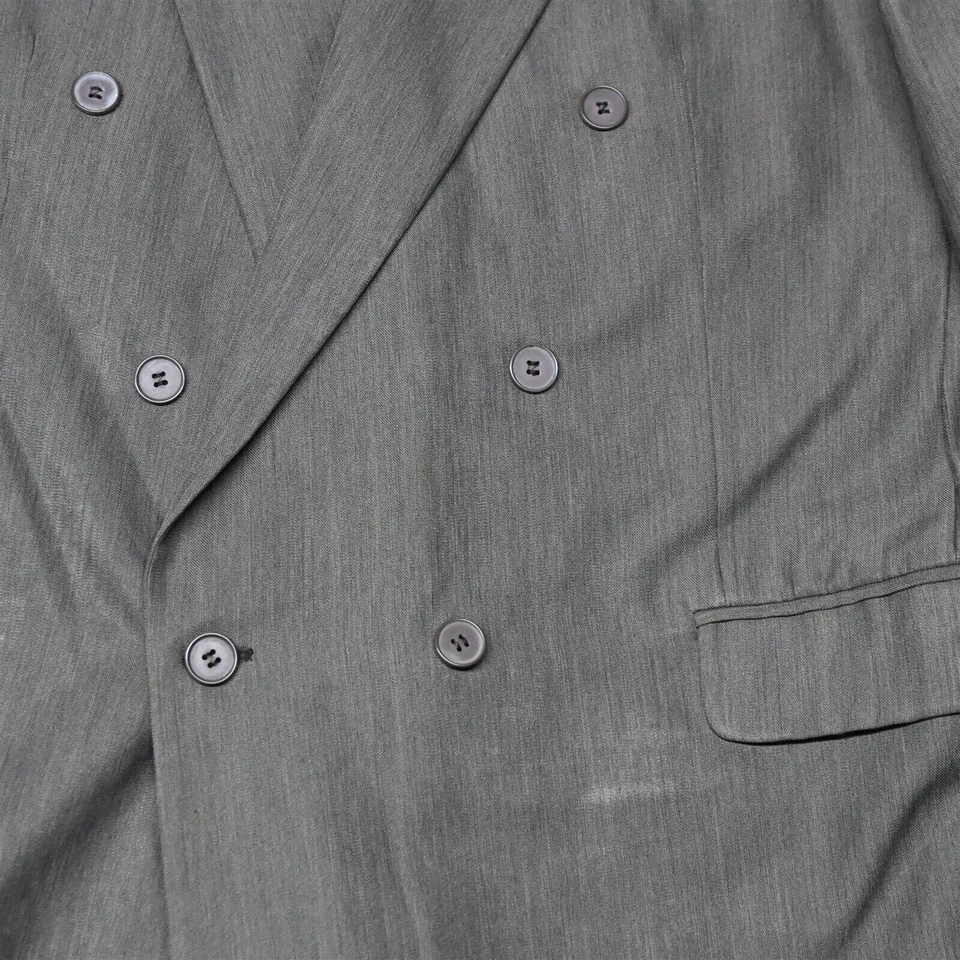 Vtg Carlo Orestes 48L 40x36 Brown Double Breasted Mens Coat Jacket Pants Suit - Image 3 of 4