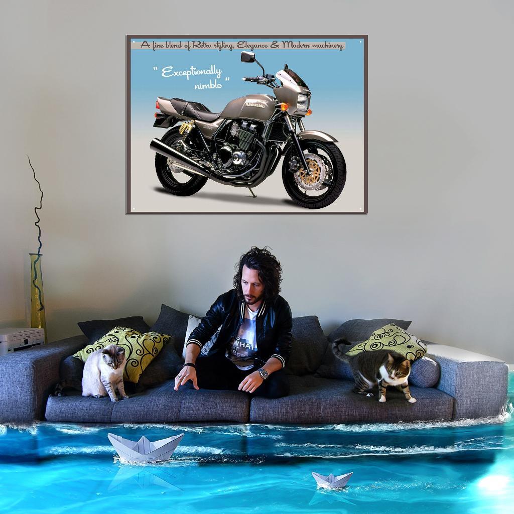 88387 Kawasaki ZRX Motorcycle Wall Art Sign Decor Wall Print