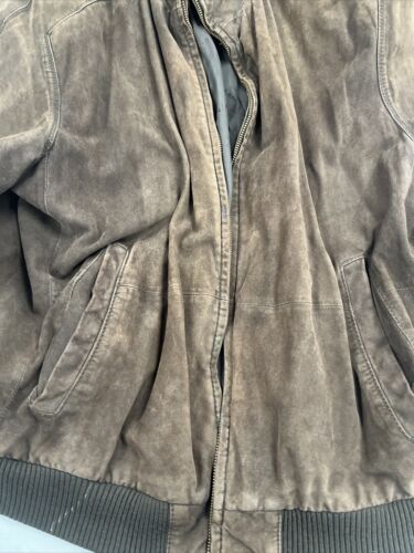 FALL/WINTER Jos A. Bank Men's Dark Brown Solid Leather Jacket SIZE L $495 - Picture 9 of 11