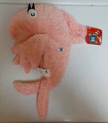 Kohls Cares Dr Seuss The Cat in The Hat Pink Fish Plush Stuffed Animal 15''