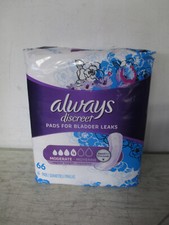 Always Discreet Incontinence Pads Moderate Absorbency, Regular Length 66 ct
