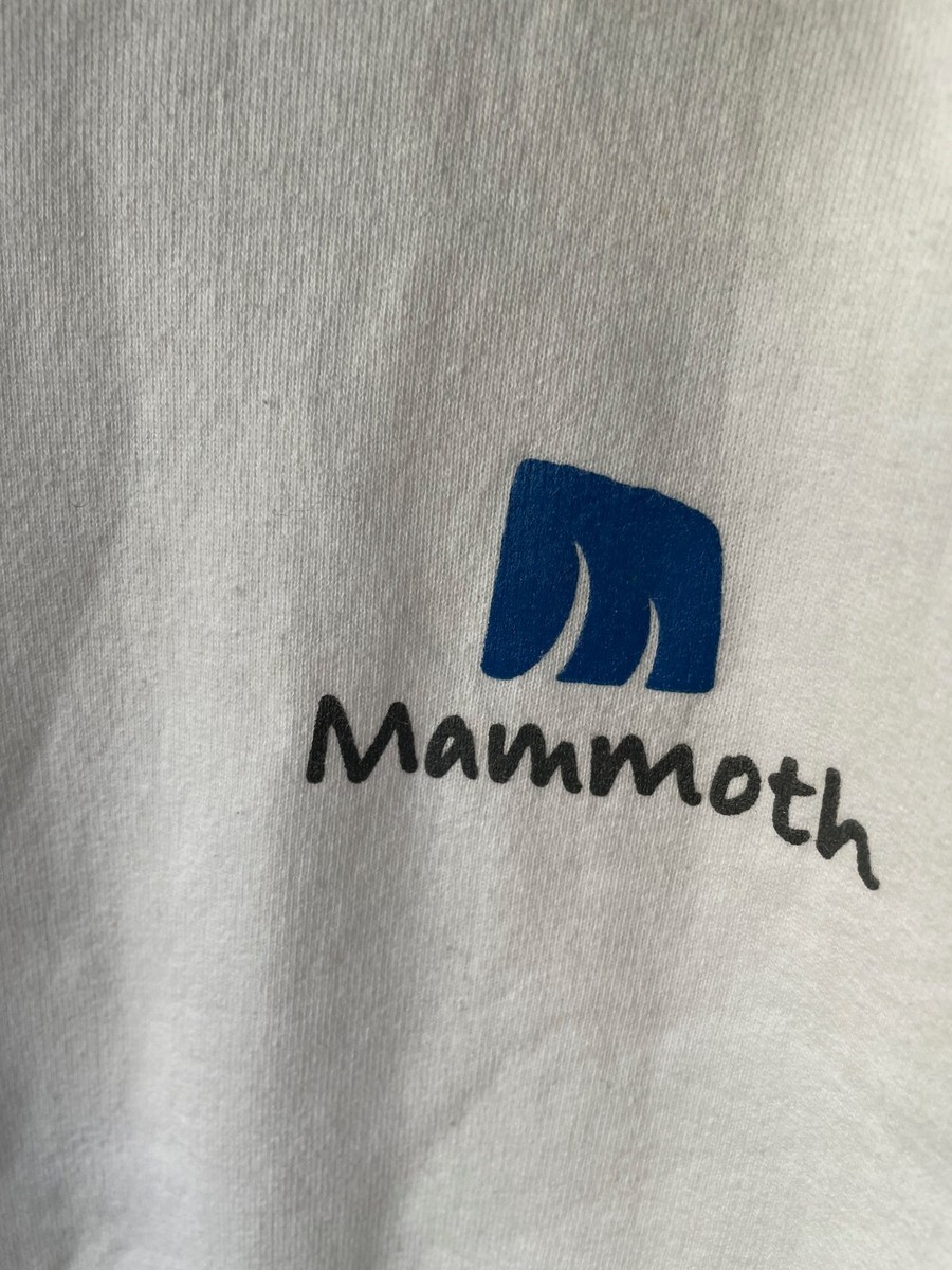 Vintage Y2K Mammoth Mountain California Ski Snow White Hoodie Sweater Men's L View 5
