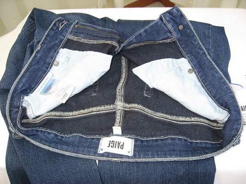 NWT PAIGE DENIM Skyline Ankle Peg Mid-Rise Skinny Jeans Size 30 Rissa Distressed - Imagen 10 de 12