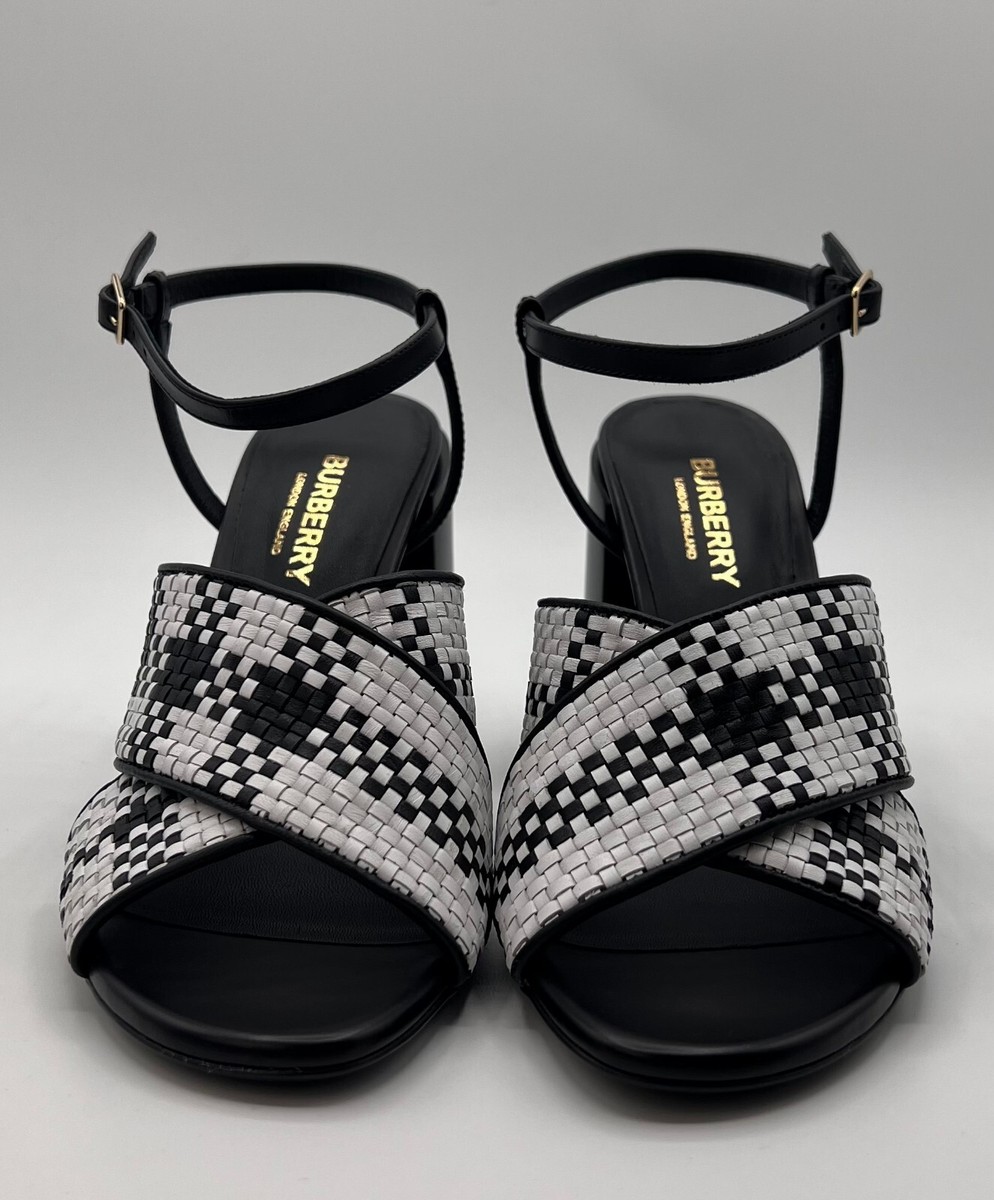 Burberry★Black/White Leather Woven Ankle Strap Heel Sandals s-l1200.jpg