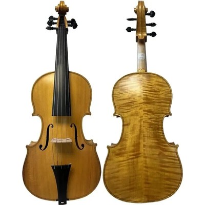 5 strings viola 18'', higher ribs,Rich Deep bigger Sound,Flames maple Back #15514