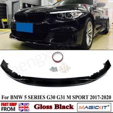 GLOSS BLACK FOR BMW 5 SERIES G30 G31 FRONT DIFFUSER SPLITTER LIP SPOILER M SPORT