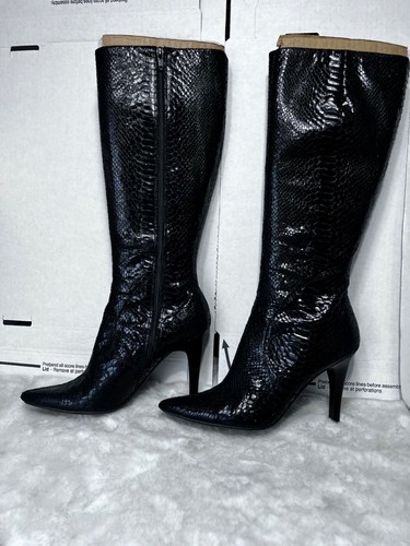 Nine West Gallivant black heeled boots women size 8.5 N - Picture 9 of 9