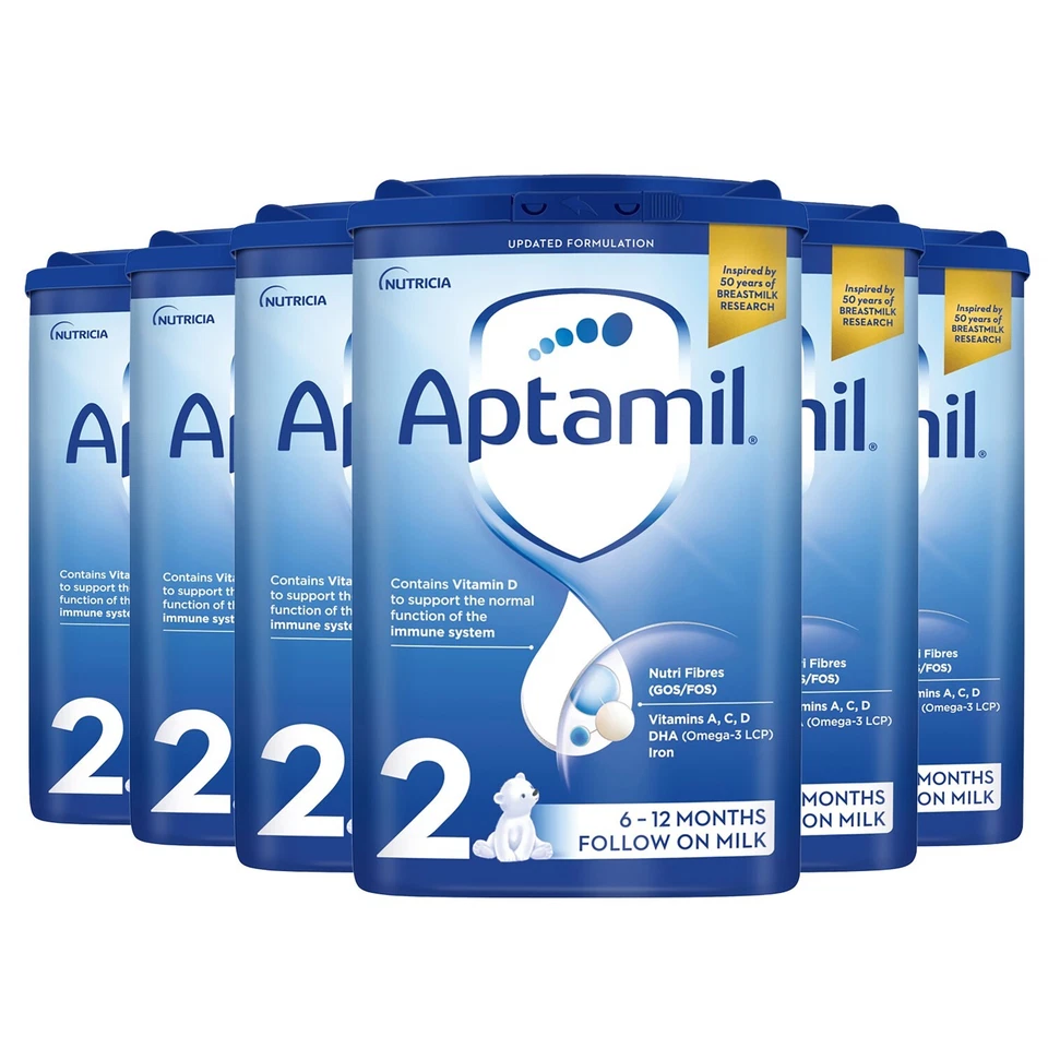 6 x 800g Aptamil 2 Follow On Baby Milk Suitable For 6-12 Months Formula - Image 2 of 4