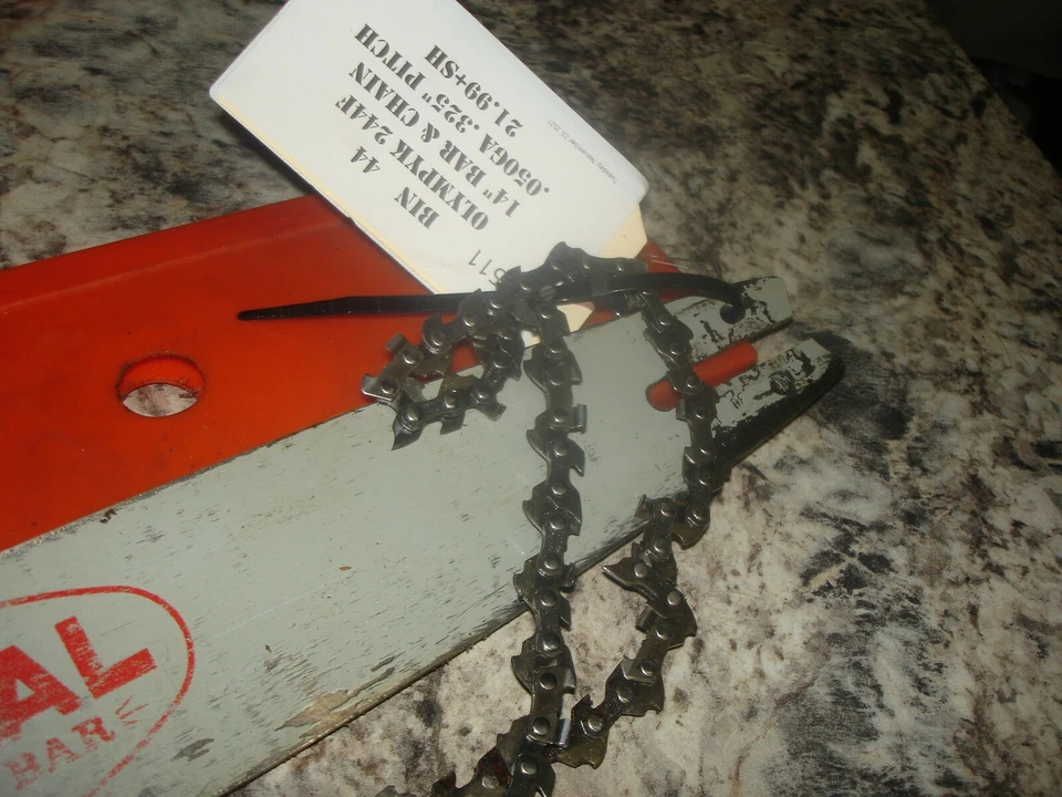 Olympyk 244F 14" barra cadena vaina motosierra pieza solo Olympic Bin 44 Foto 3 de 3