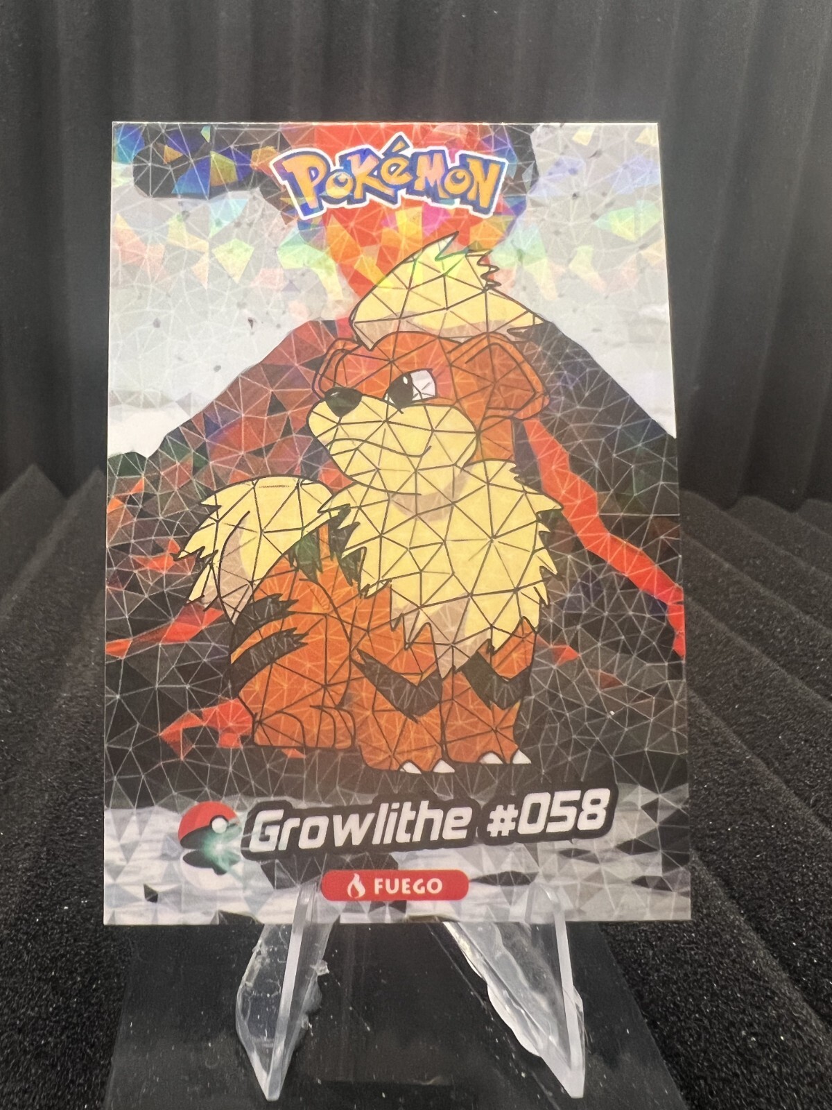 Growlithe #58 - Cracked Ice Holo - Crystal Collection 2024 - Pokemon Card
