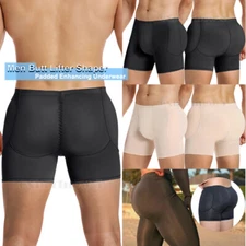 Men Padded Underwear Butt Lifter Boxer Briefs Booster Hip Enhancer Bodyshort US