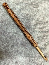 Hand carved DESERT SANDS Wood YARN CROCHET HOOK size H