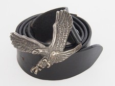 GAP Eagle Buckle Leather Belt Black Size M