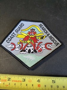 Vintage Obsolete Fire Department Patch Coast Guard Search & Rescue Yosemite Sam