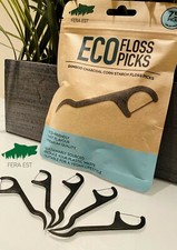 75 Pick Premium Eco Dental Floss Picks - 100% Biodegradable Flossers