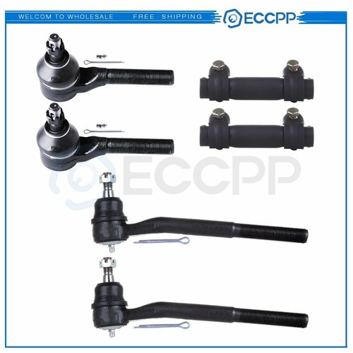 6Pc Front Inner Outer Tie Rod Ends Sleeve For 19982004 Chevrolet