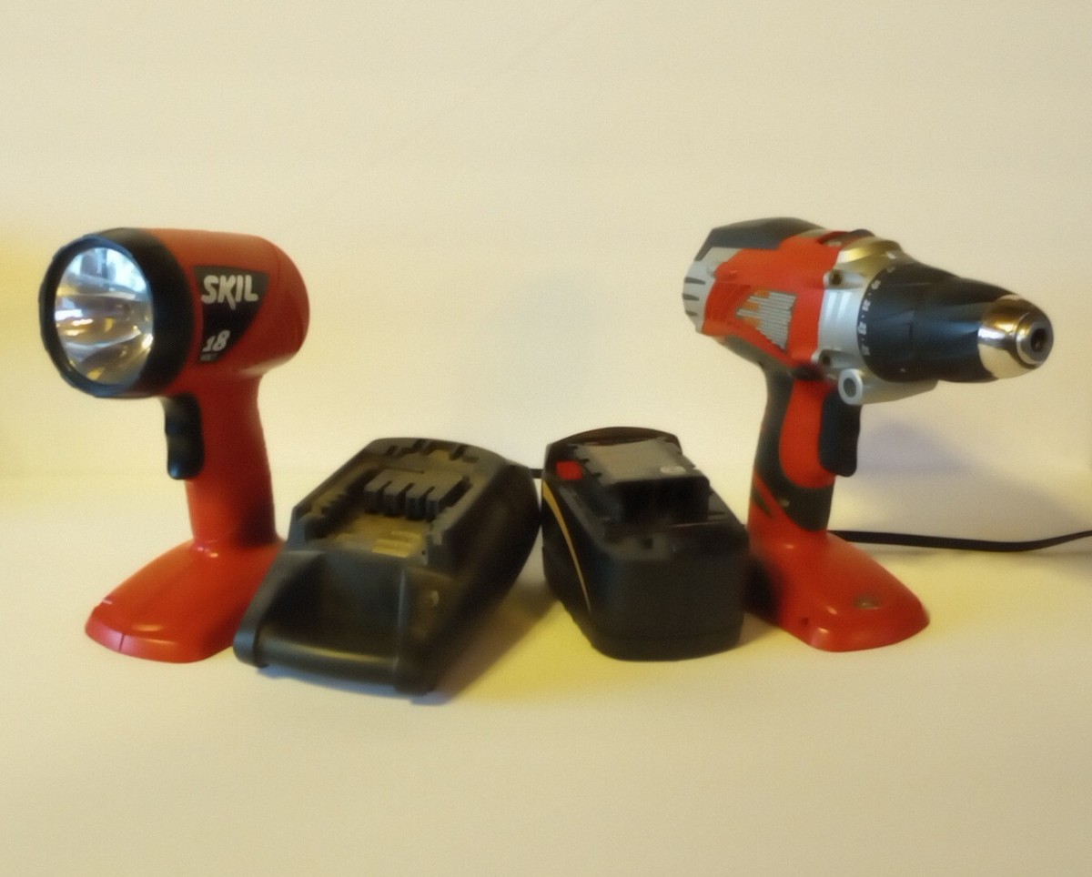 Cordless Tools Skil Battery Charger 18v Skil X Drive 18 Volt Drill